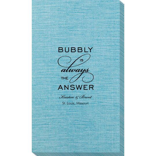 Bubbly is the Answer Bamboo Luxe Guest Towels